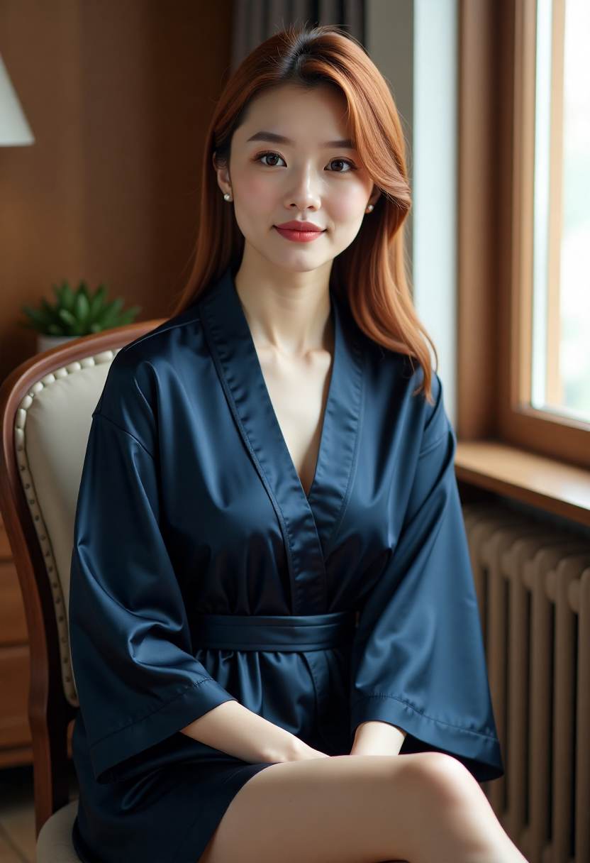 导演在摄影机旁查看画面